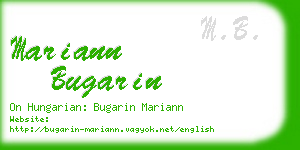 mariann bugarin business card